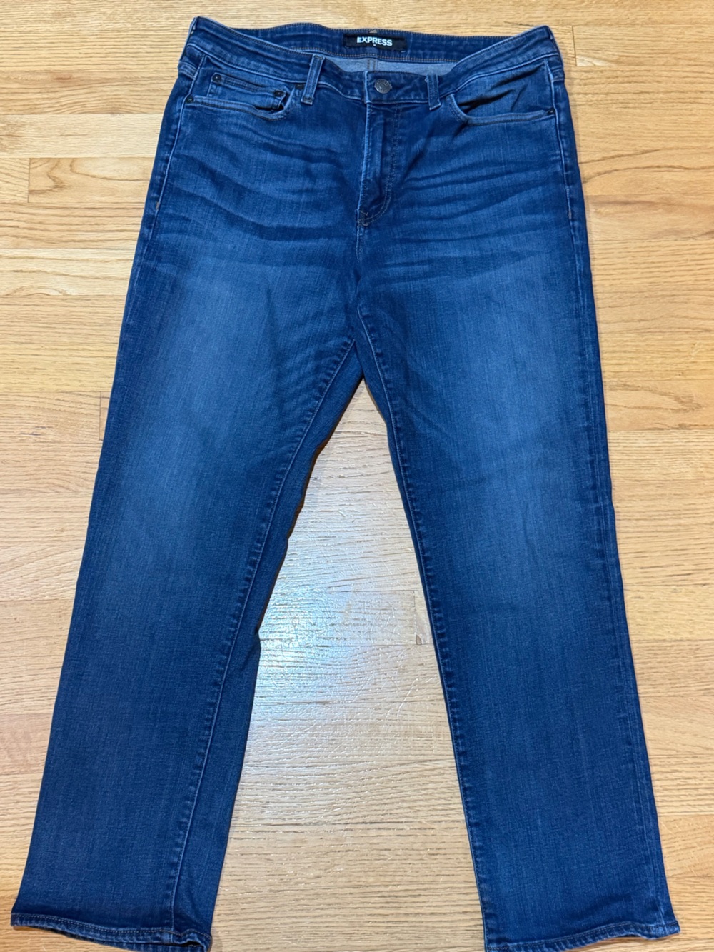 Men’s Express Dark Blue Straight Jeans